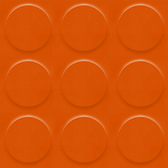 studded rubber tile orange
